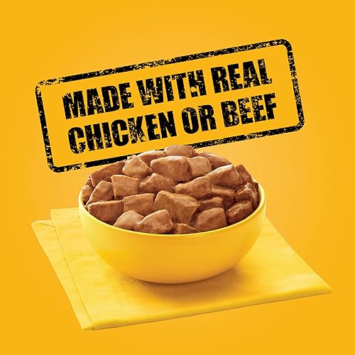 Miniatura 4 de PEDIGREE CHOICE CUTS - Bocadillos de comida para perros suaves y húmedos en salsa con pollo y con paquete variado de carne de res 35 onzas paquete