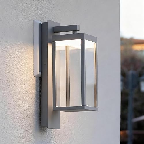 Miniatura 10 de Illumishin Luces de pared para exteriores linterna de pared LED lámpara de pared moderna lámpara de iluminación con acabado negro aluminio IP54 luz