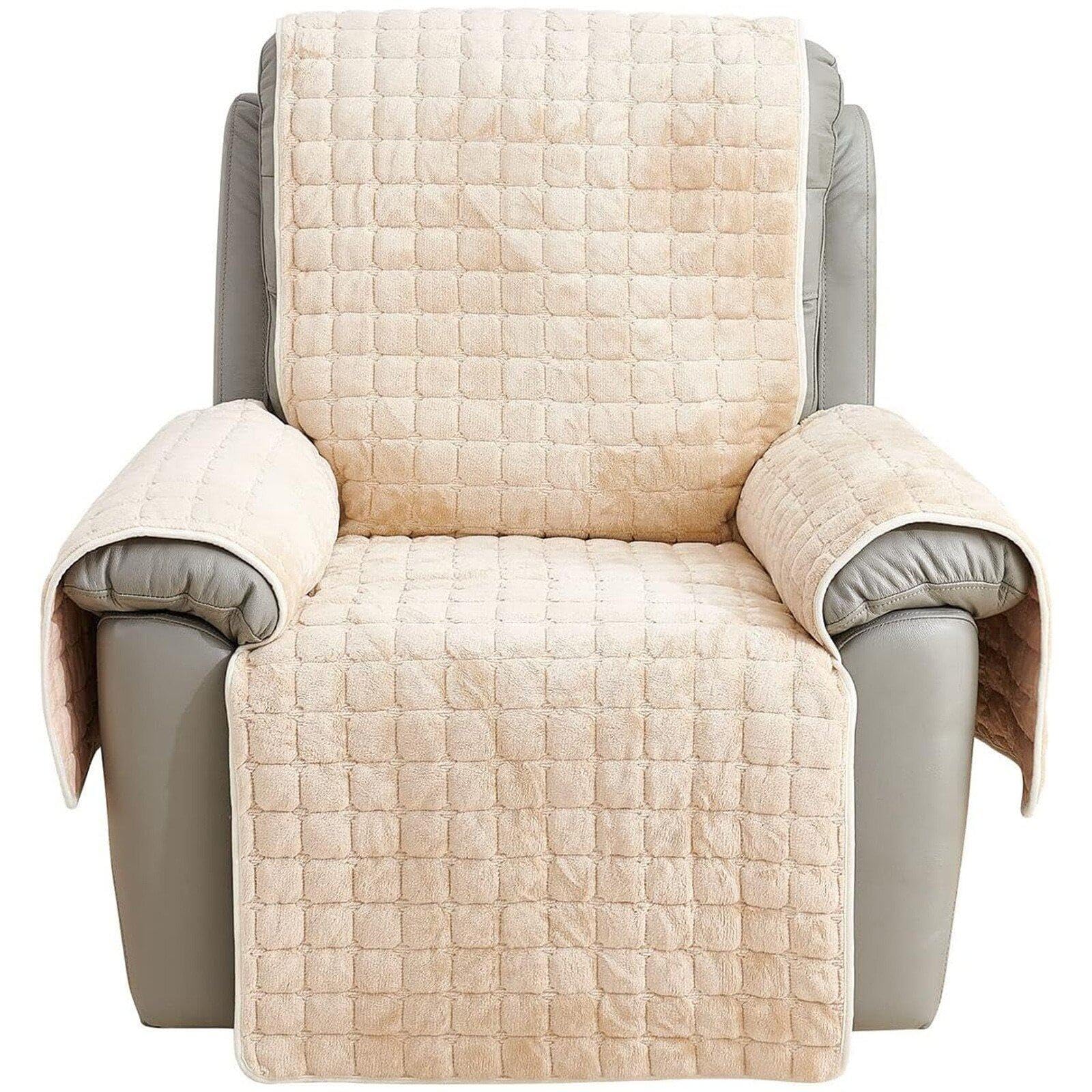 Housse de canapé inclinable antidérapante et lavable en peluche