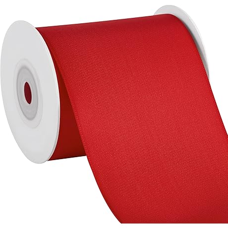 3 Inch Ribbon, Red Ribbon for Crafts