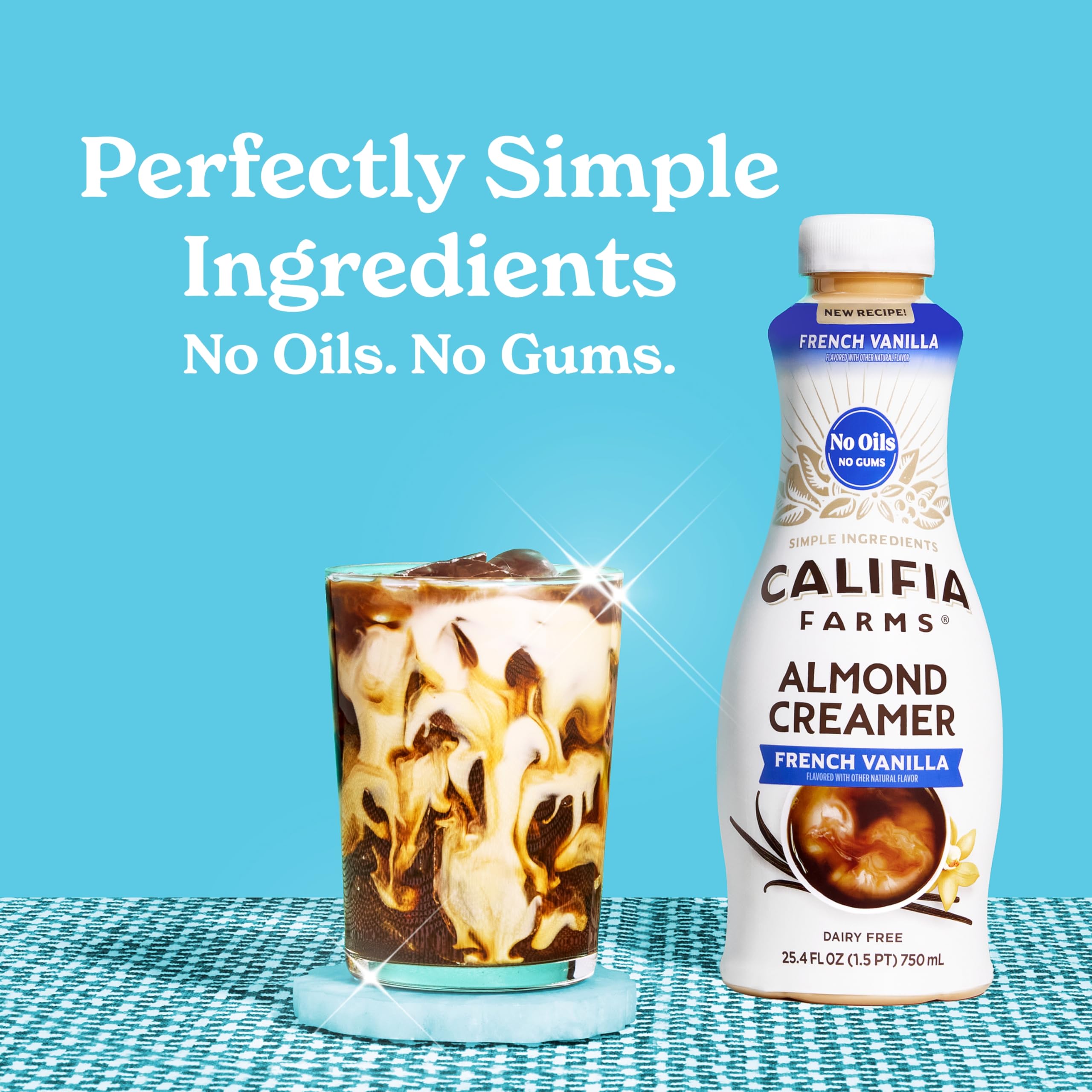 Califia Farms - French Vanilla Almond Milk Coffee Creamer, 25.4 Oz, Dairy Free, Plant Based, Vegan, Gluten Free, Non GMO