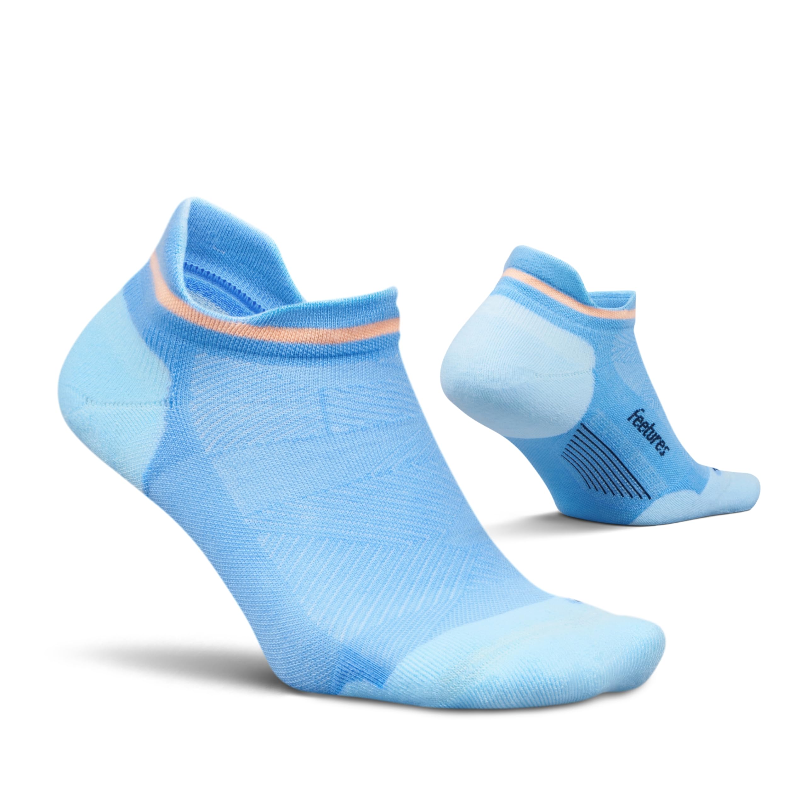 Feetures Elite Max Cushion No Show Tab Ankle Socks - Sport Sock with Targeted Compression