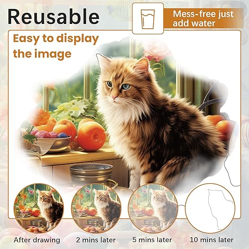 Miniatura 10 de 24 piezas de productos de demencia para ancianos reutilizables para pintura al agua, juguetes de animales de granja, actividades de demencia para