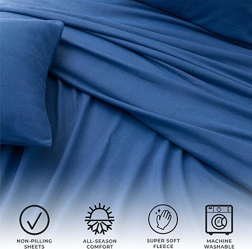 Miniatura 4 de Juego de sábanas de felpa extra suave. Sábanas de invierno acogedoras, tibias, suaves, permiten la ventilación, colores lisos Colección Christina