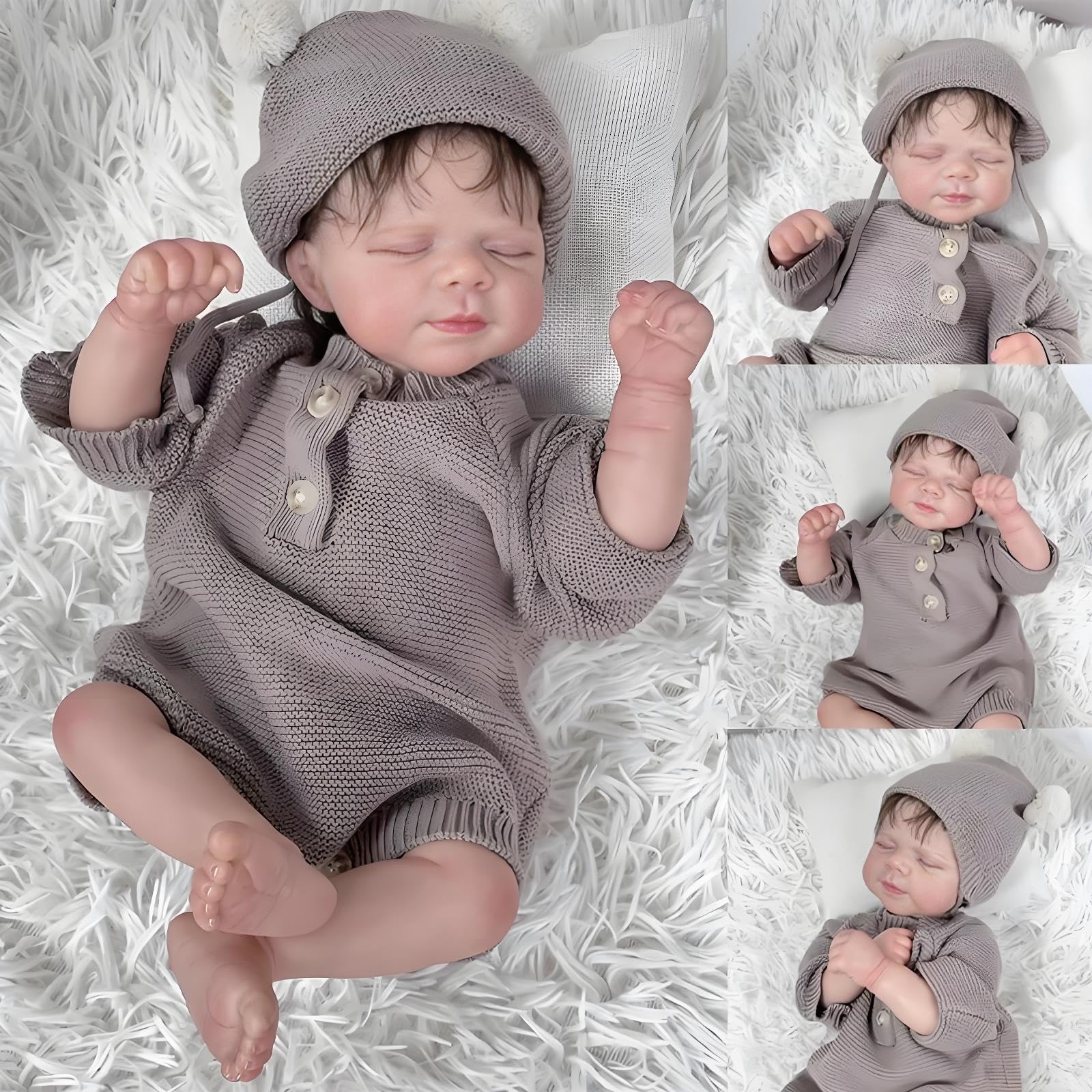 Real Life Reborn Baby Dolls Boy 45 cm silikonowe całe ciało realistyczne lalki dla niemowląt, anatomicznie poprawne, lalka dla niemowląt, miękka winylowa realistyczna lalka noworodka z