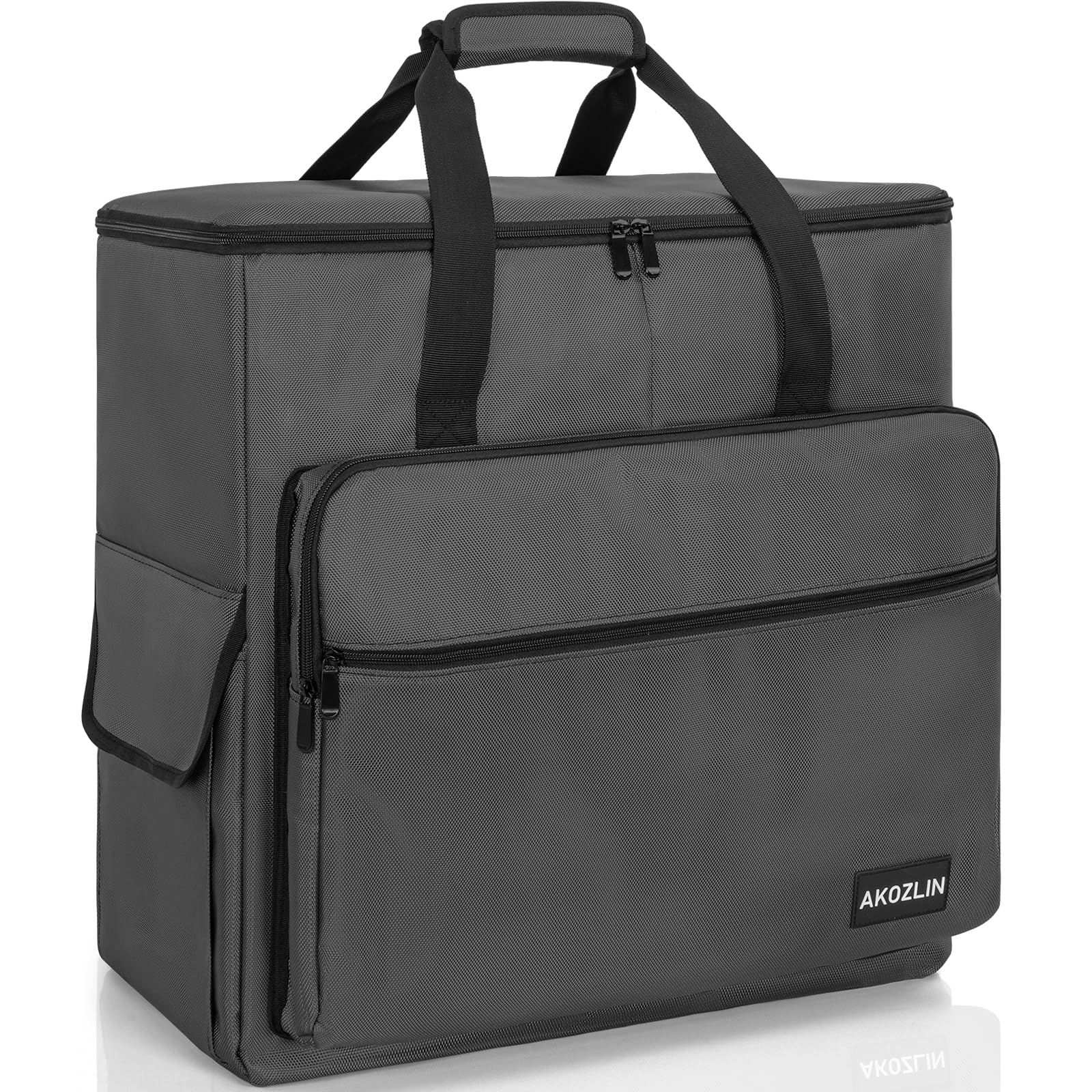 AKOZLIN PC Travel Case Desktop Carrying Case PC Bag Padded Nylon Carry Tote Bag for Transporting Computer Tower PC Chassis Keyboard Mouse Accessories