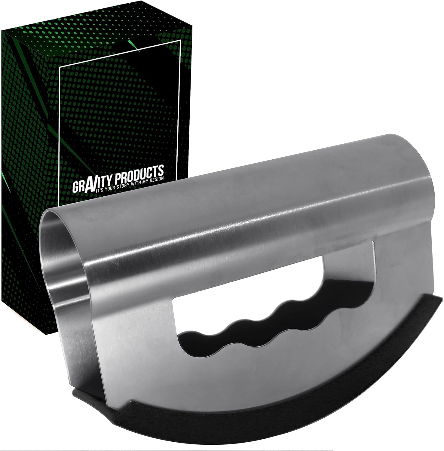 Mezzaluna Salad Chopper. Double Blade Stainless Steel Salad Cutter, Double Blade Chopping Knife. Chopper for Salad and Vegetable (Black) Mezzaluna Salad Chopper. Double Blade Stainless Steel Salad Cutter, Double Blade Chopping Knife. Chopper for Salad and Vegetable (Black)