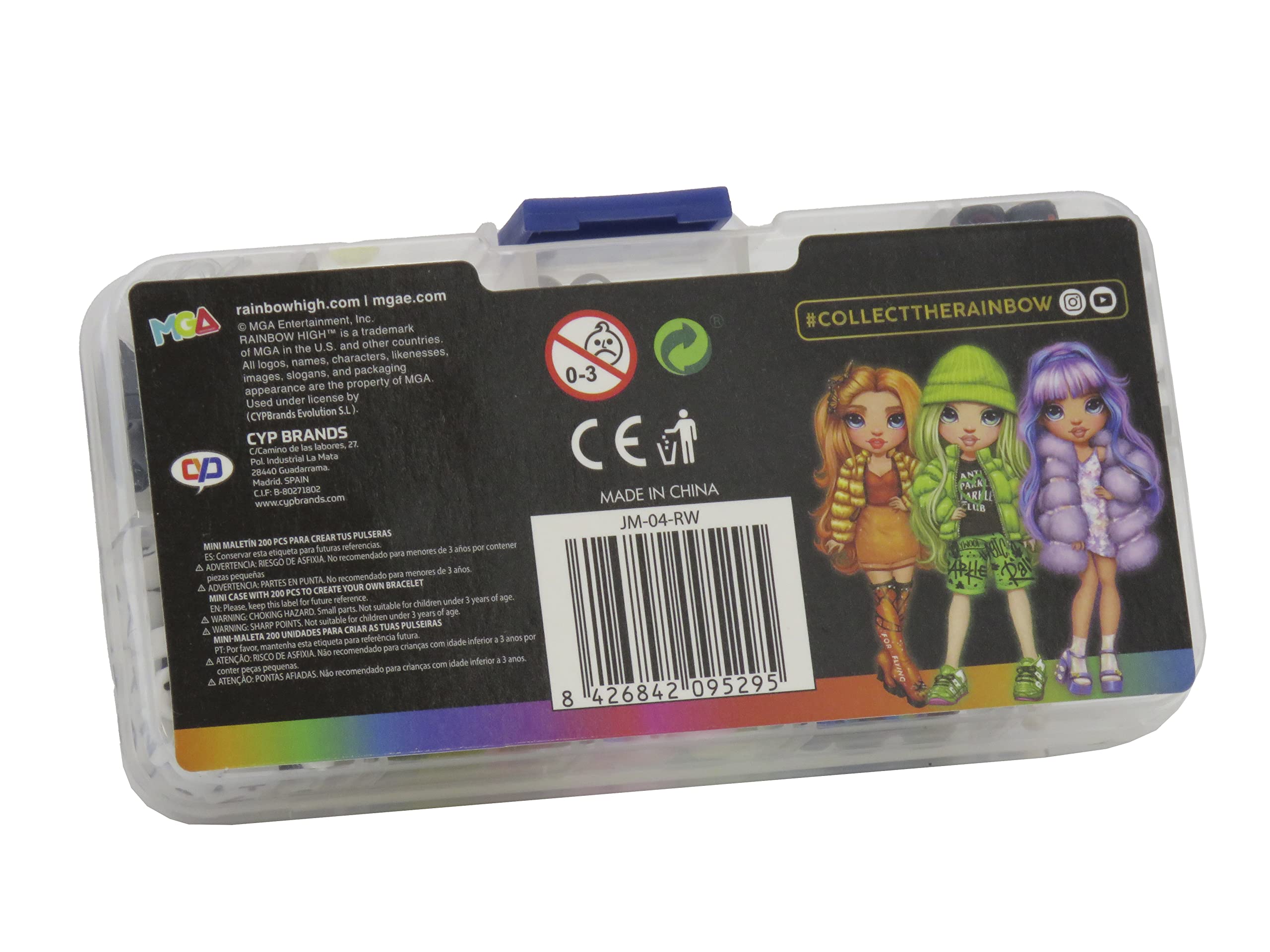 CYPBRANDS 200 szt. Mini teczka do tworzenia bransoletek Rainbow High (CyP Brands), M, wielokolorowa