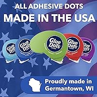 Vista 6 de Glue Dots GLU23681 - Dispensador cuadrado extraíble de 316 pulgadas, 450 unidades de pegamento sq Runextraíble, transparente