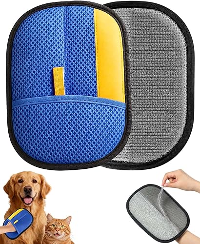 Miniatura 1 de Guante de depilación de mascotas, guante electrostático grueso para eliminar el pelo de mascotas para gatos y perros, guantes de aseo potentes