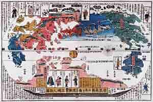 絵画 Old Western Map of Japan 1700s World Map 絵画 Old Western Map of Japan 1700s World Map An old