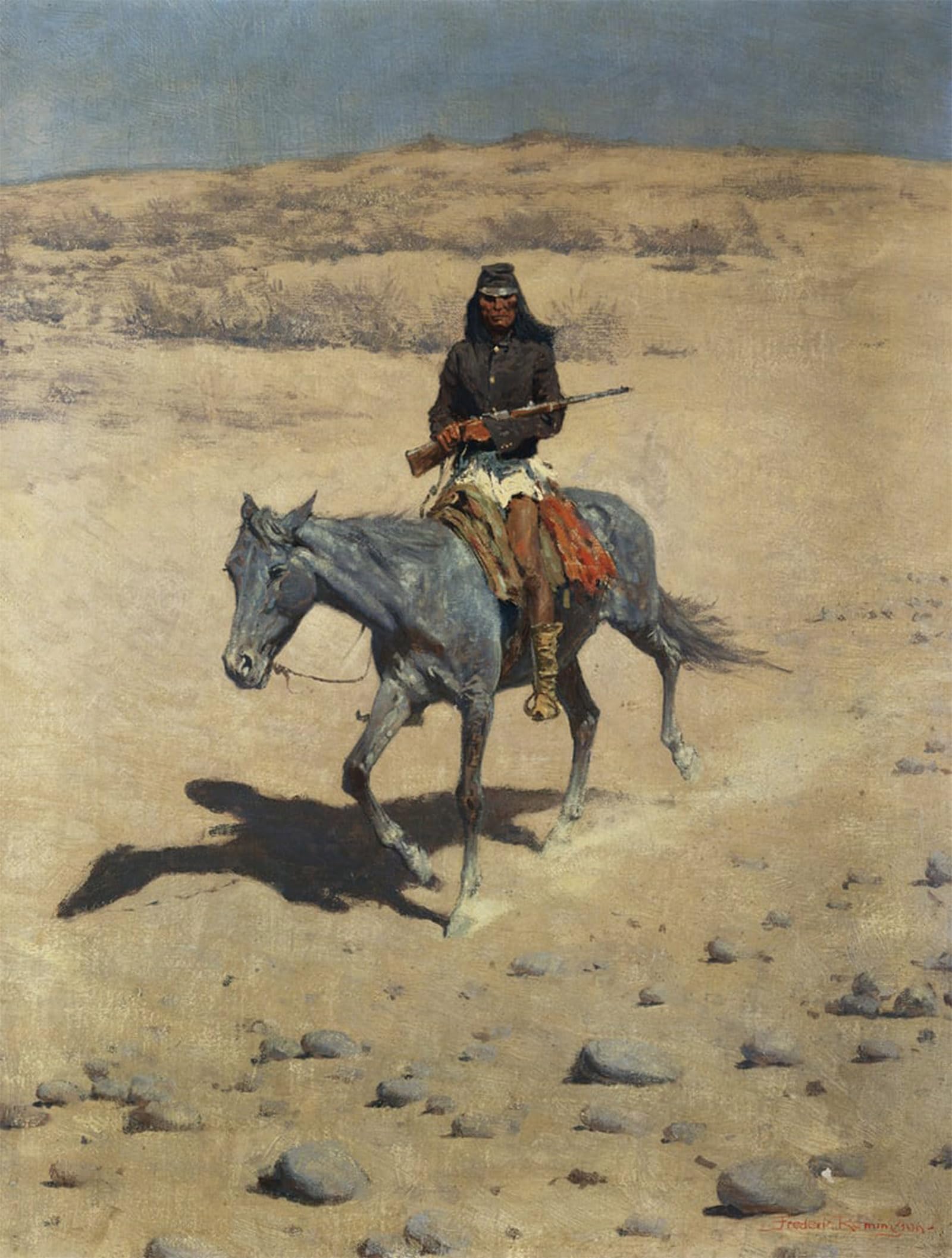 SERENDIPITP Retro Picture Poster Wall Art Pictures Painting Scout by Frederic Remington Wall Art Canvas Print for Wall Decor 60x90cm