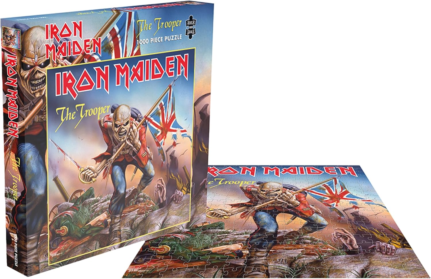 Iron Maiden The Trooper 1000 Piece Jigsaw Puzzle – Rock Band Puzzles for Adults Album 22"x22" Collectible Merchandise by ROCK SAWS
