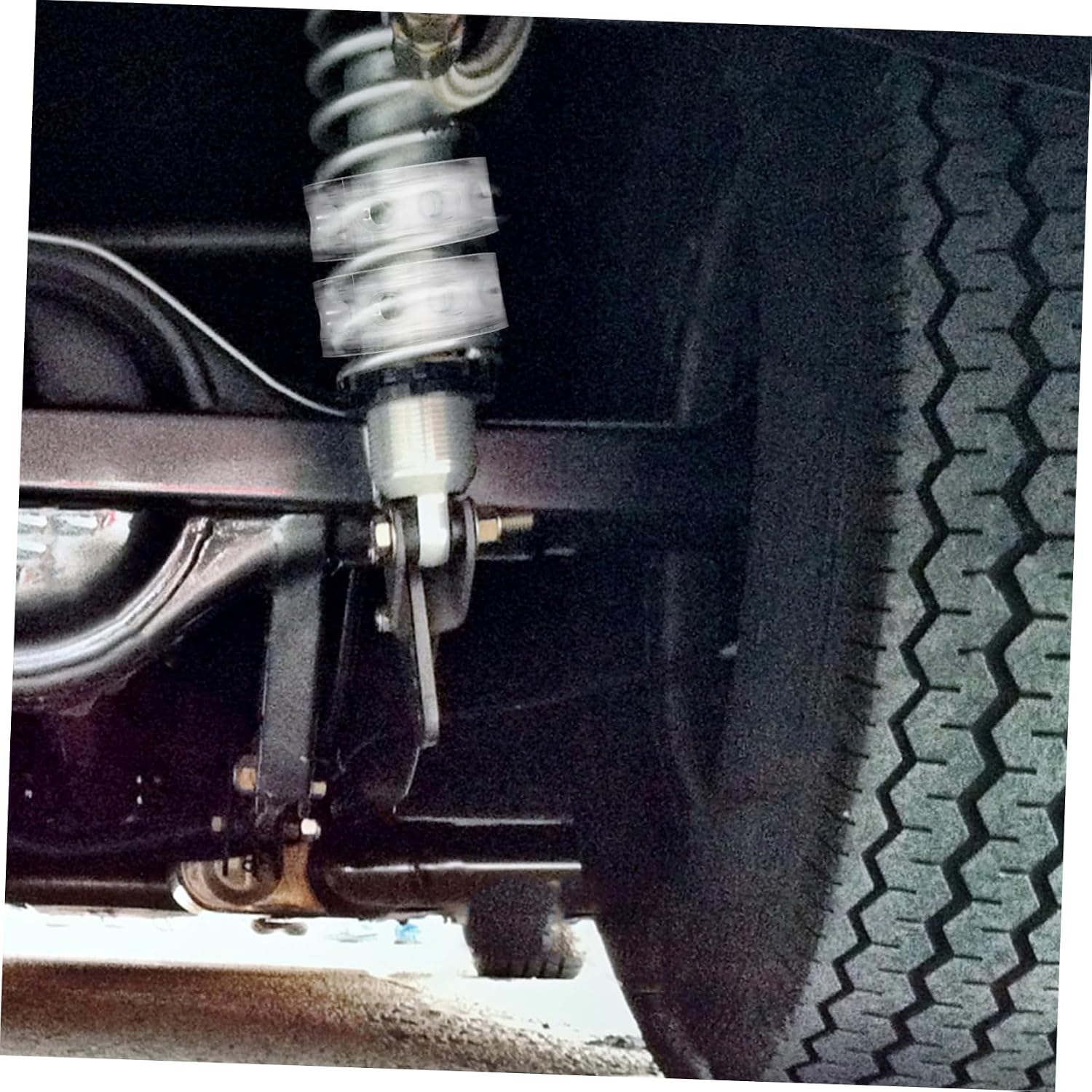Luxshiny 2pcs Vehicle Suspension Buffer Cushion Car Anti-vibration Absorber Car Coil Buffer Cushion Shock Absorber Rubber Transparent