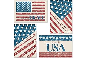 Whaline Vintage Patriotic Greeting Cards