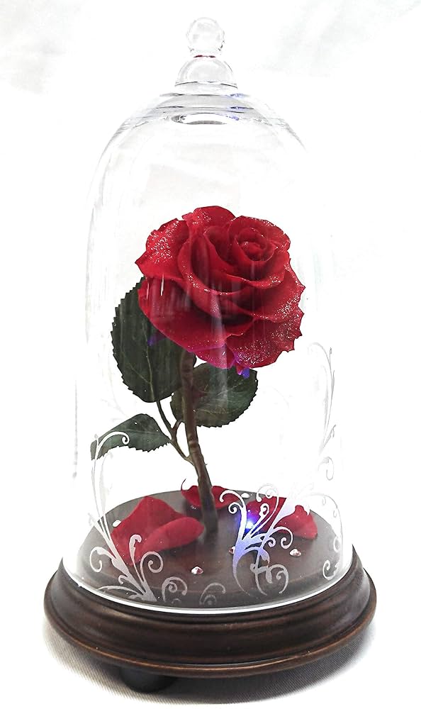 美女と野獣　プリザーブドフラワー　非売品　薔薇 プリザーブドフラワー 美女と野獣 バラ 一輪のバラ ブルー