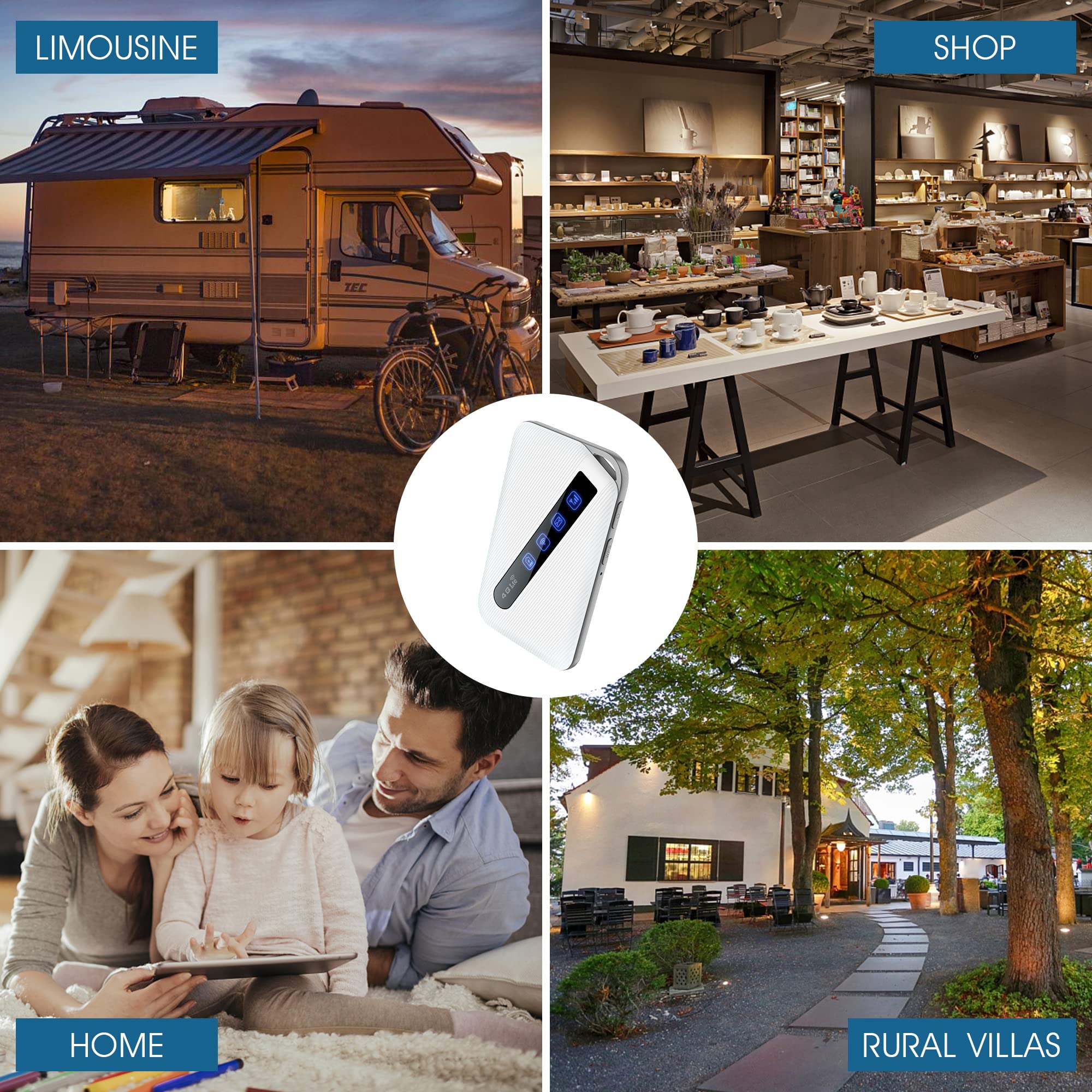 Mobile WIFI portatile hotspot 4G LTE sim router cat4 150Mbps.3000mAh modem WI-fi usb wireless per viaggio e sul lavoro .no navigare.modifica APN (mobile)