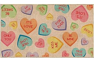 Whaline Heartfelt Valentine's Day Kitchen Mats: Floor-Adorning Love