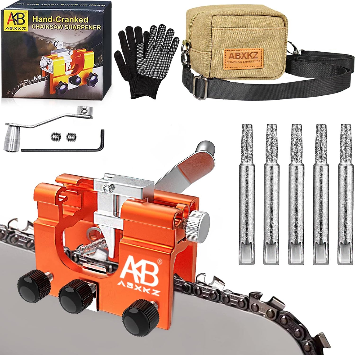 Chainsaw Sharpener Jig, Adjustable Handle Chainsaw Chain