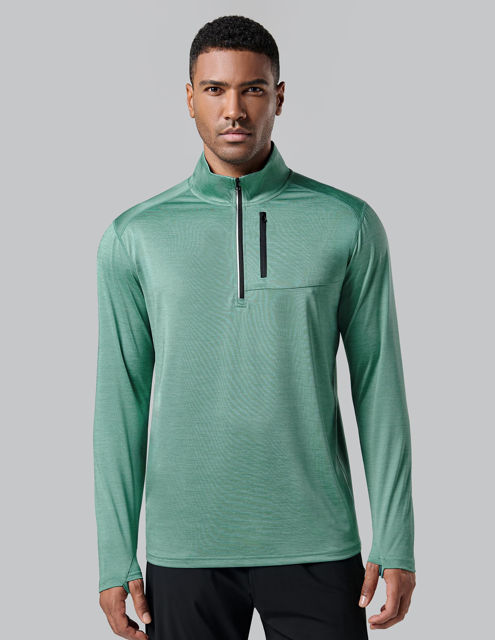 Liberty Imports 3-pak męska bluza z zamkiem błyskawicznym lekka kurtka sportowa z długim rękawem wydajność trening bieganie koszule