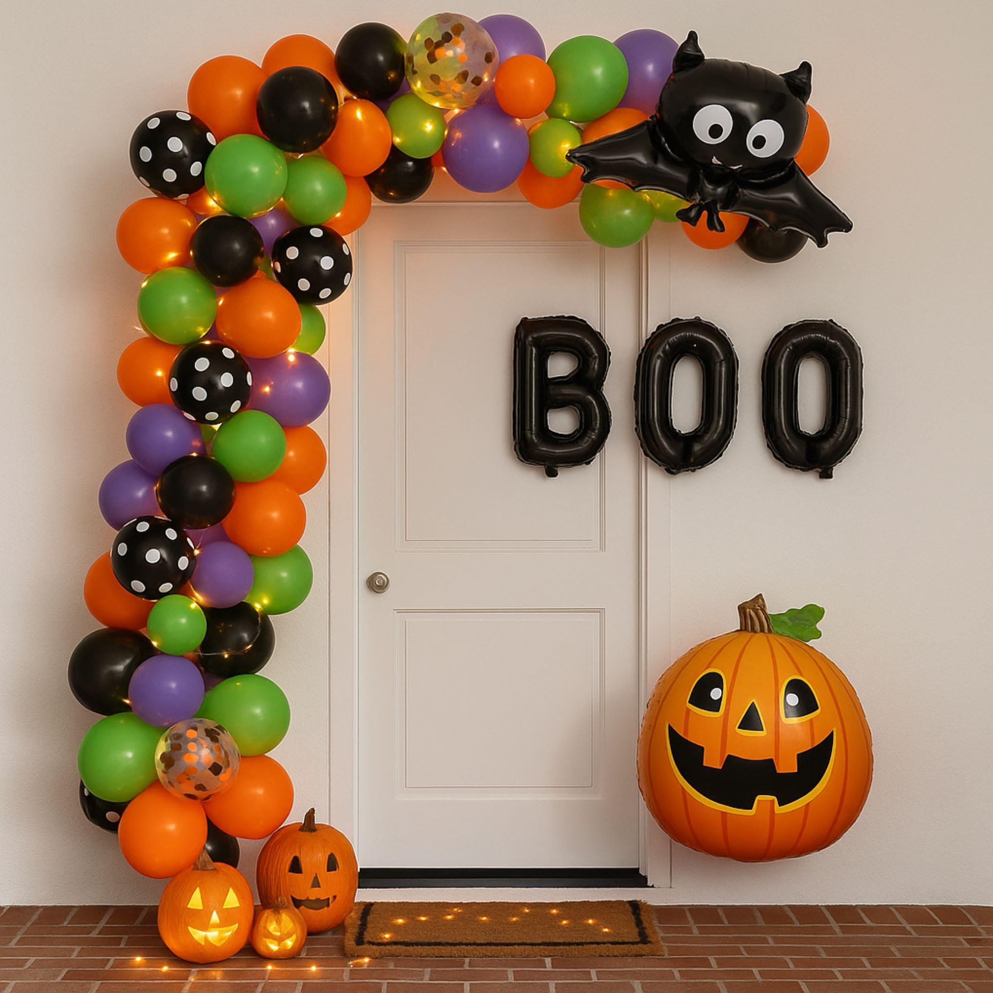 Zestaw Deluxe do łuku balonowego na Halloween / 93 sztuki