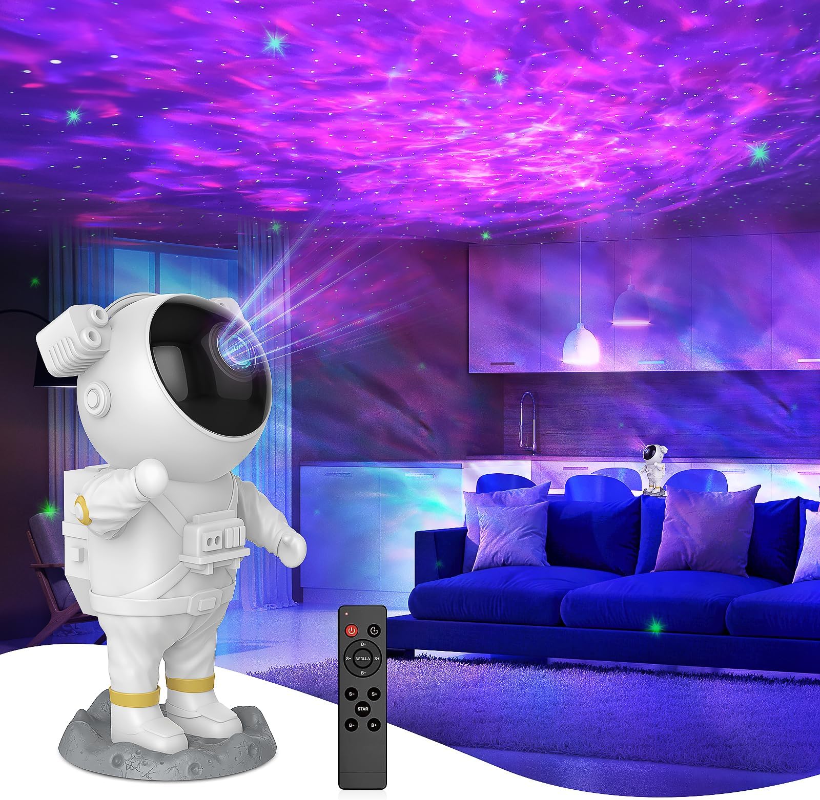 disoidoe Astronaut Projector, LED Starry Sky Galaxy Projector, Night