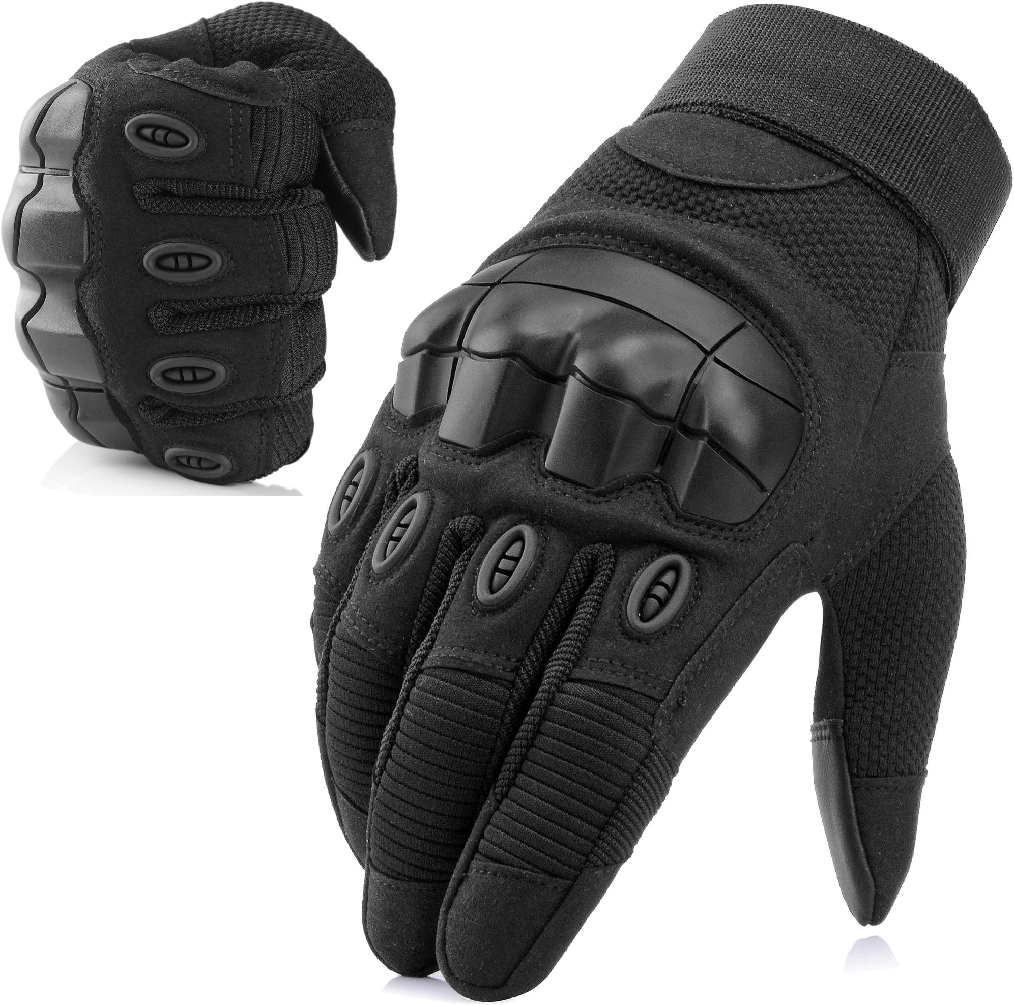 WTACTFUL Upgraded Touch Screen Full Finger Gloves for Mechanic Motorcycle Cycling Bicycle Motorbike Climbing ATV Riding Driving Hiking Hunting Work Outdoor Gear Size Black X-Large