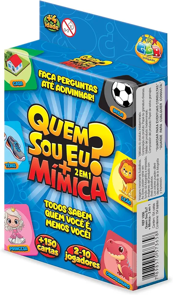 Jogo Quem Sou Eu? + Mímica GGB Plast
