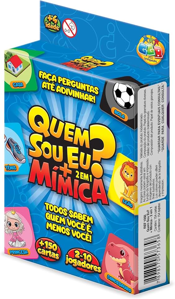 Jogo Quem Sou Eu? + Mímica GGB Plast