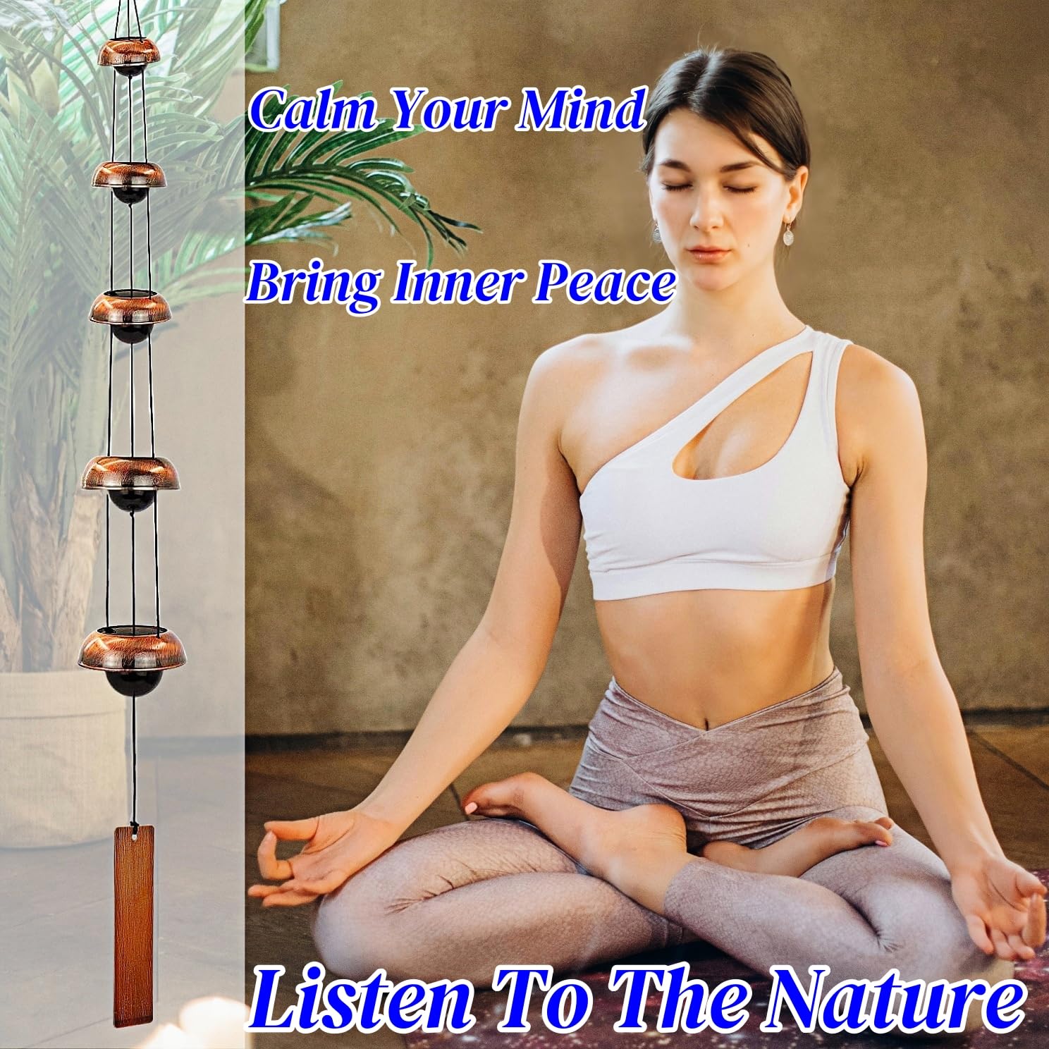 5 Bell Wind Chimes for Outside Clearance,Feng Shui Wealth & Spiritual Energy Zen Decor for Patio,Garden,Porch,Balcony,Yard,Meditation Festival Sympathy Memorial Gifts Wind Chimes for Outside