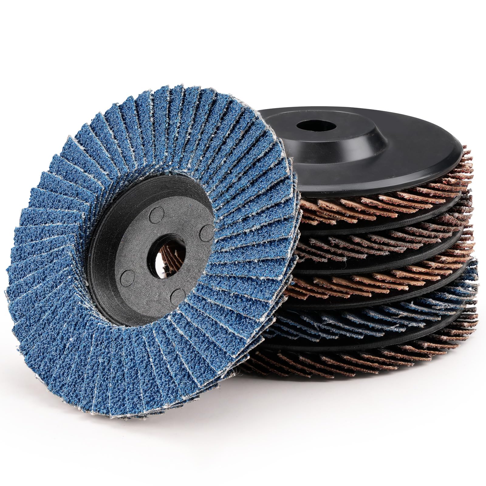 SI FANG 6 dischi lamellari da 75 mm, mini dischi abrasivi in ceramica in zirconio, accessori per smerigliatrice angolare, per metallo, legno, plastica, rimozione ruggine e sbavatura