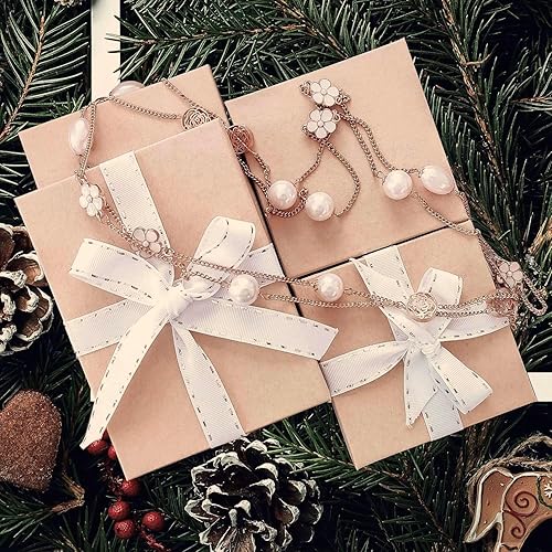 Miniatura 3 de Belandaria Designs - Paquete de 50 cajas de joyería rellenas de algodón de color kraft