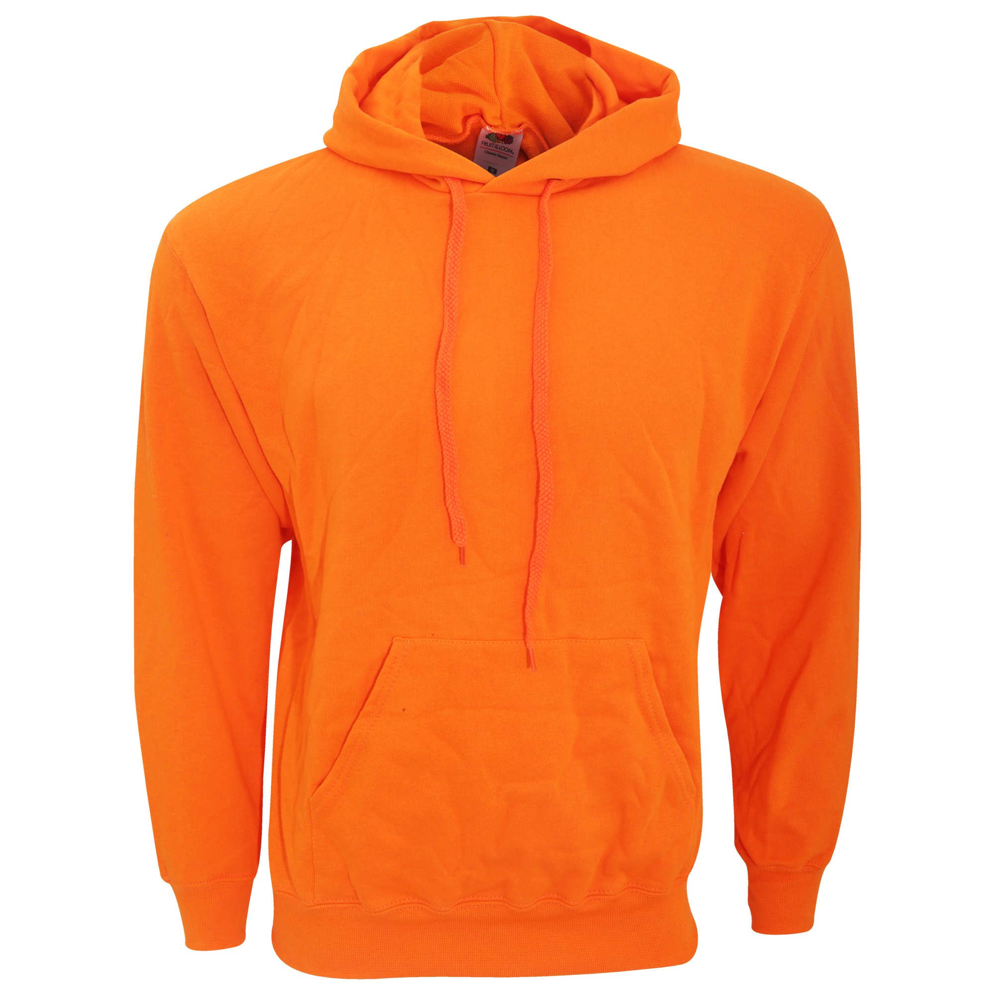 unisex adult Pull-over Classic Hooded Sweat, Orange, XXL UK