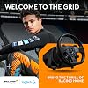 Volante Logitech G PRO Racing con base y hub para PS5/PS4/PC | Retroalimentación ultra realista, levas de cambio magnéticas, doble embrague, distribución de botones 3