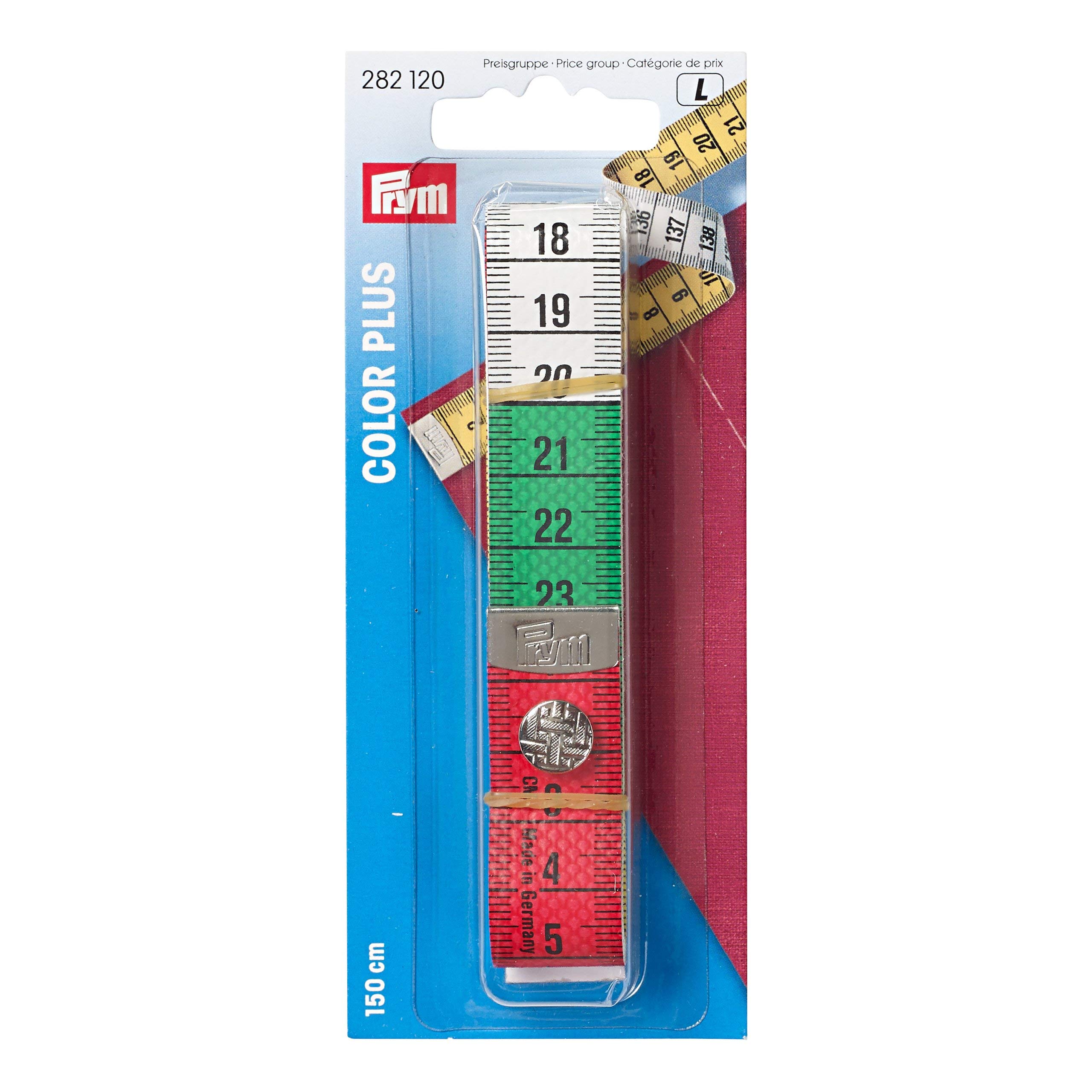Prym Tape Measure Color Plus cm with Press Fastener 150 cm