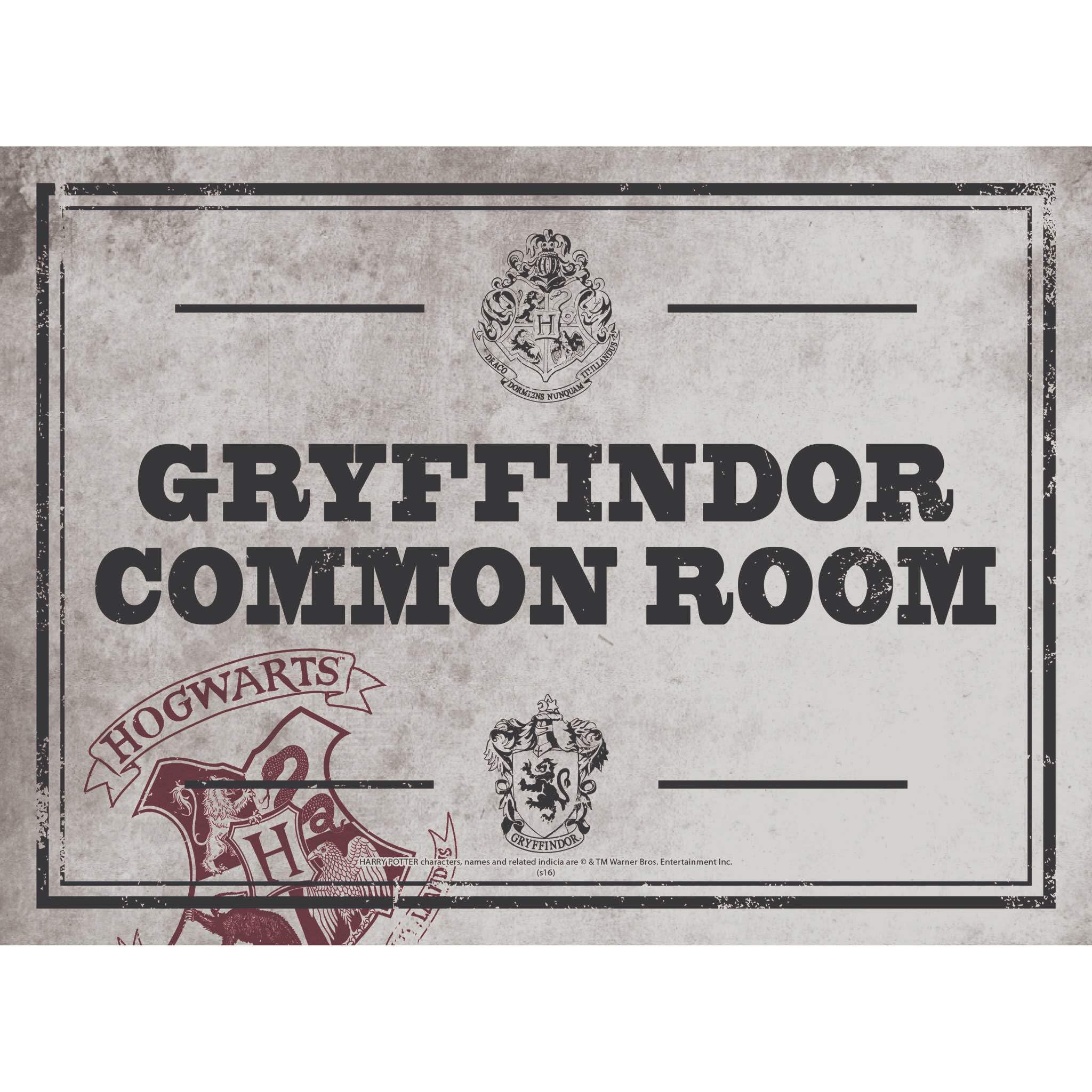 Half Moon Bay | Harry Potter | Gryffindor | Gryffindor Common Room Tin Sign | Official Merchandise | Gifts for brithdays
