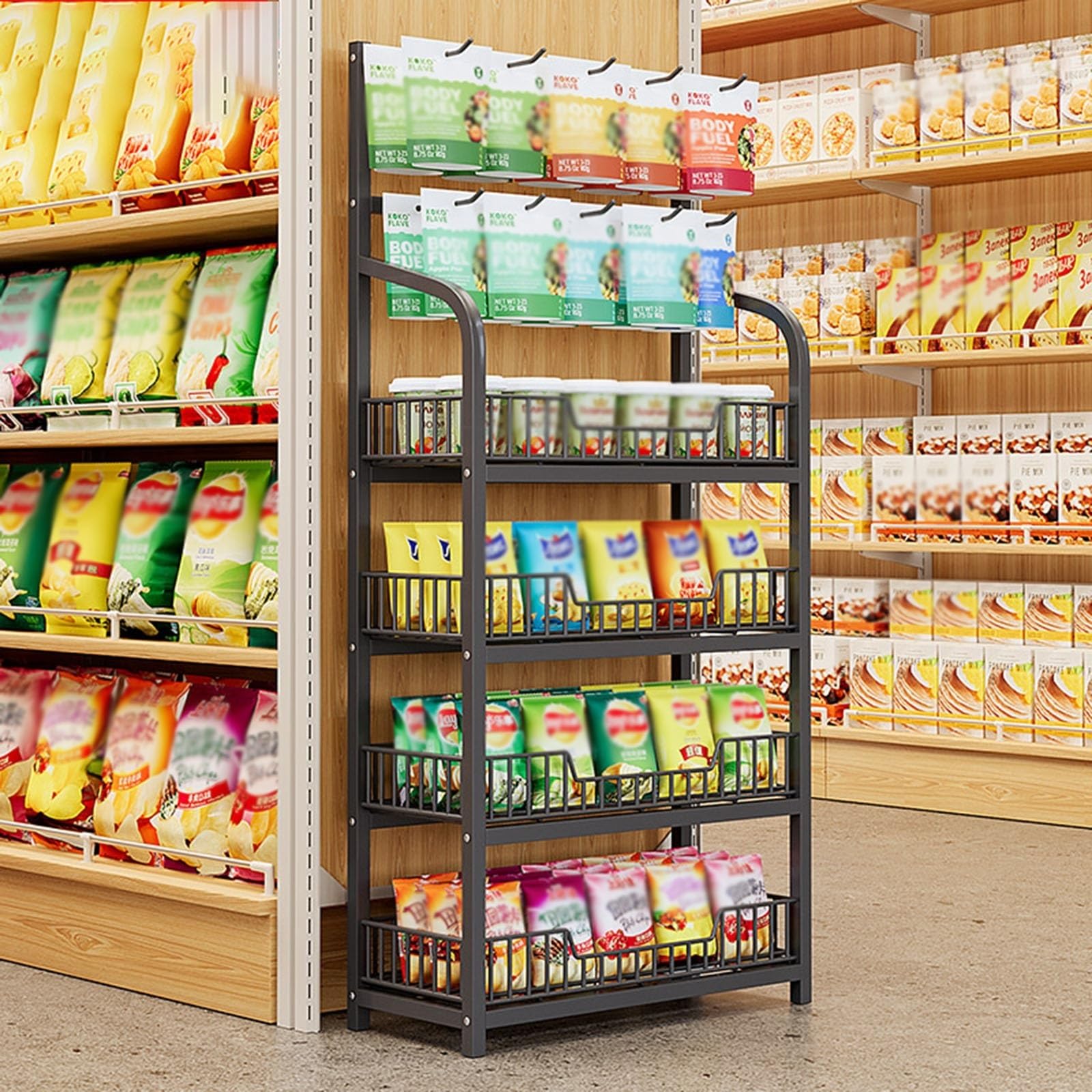 Gskeco - Estante De Metal Para Cesta De Frutas Y Verduras Para Cocina,  Oficina, Tienda, Supremarket, Estantería, image size:1600x1600