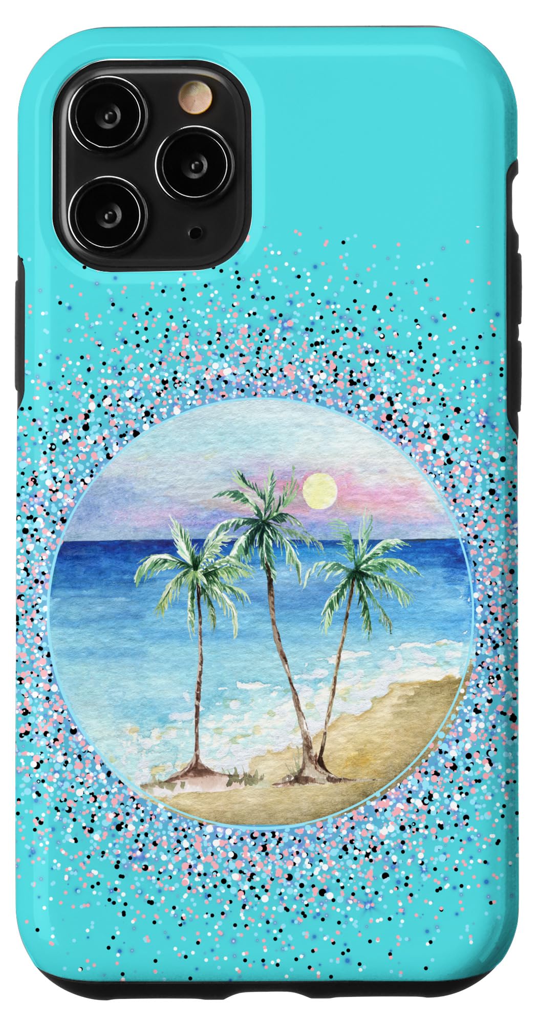 Watercolor Palm Trees Sunrise for men and women Graphic Case for iPhone 11 Pro