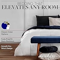 Vista 5 de Serie 1600 Edredón Ligero Alternativo al Plumón Full/Queen / Azul Marino