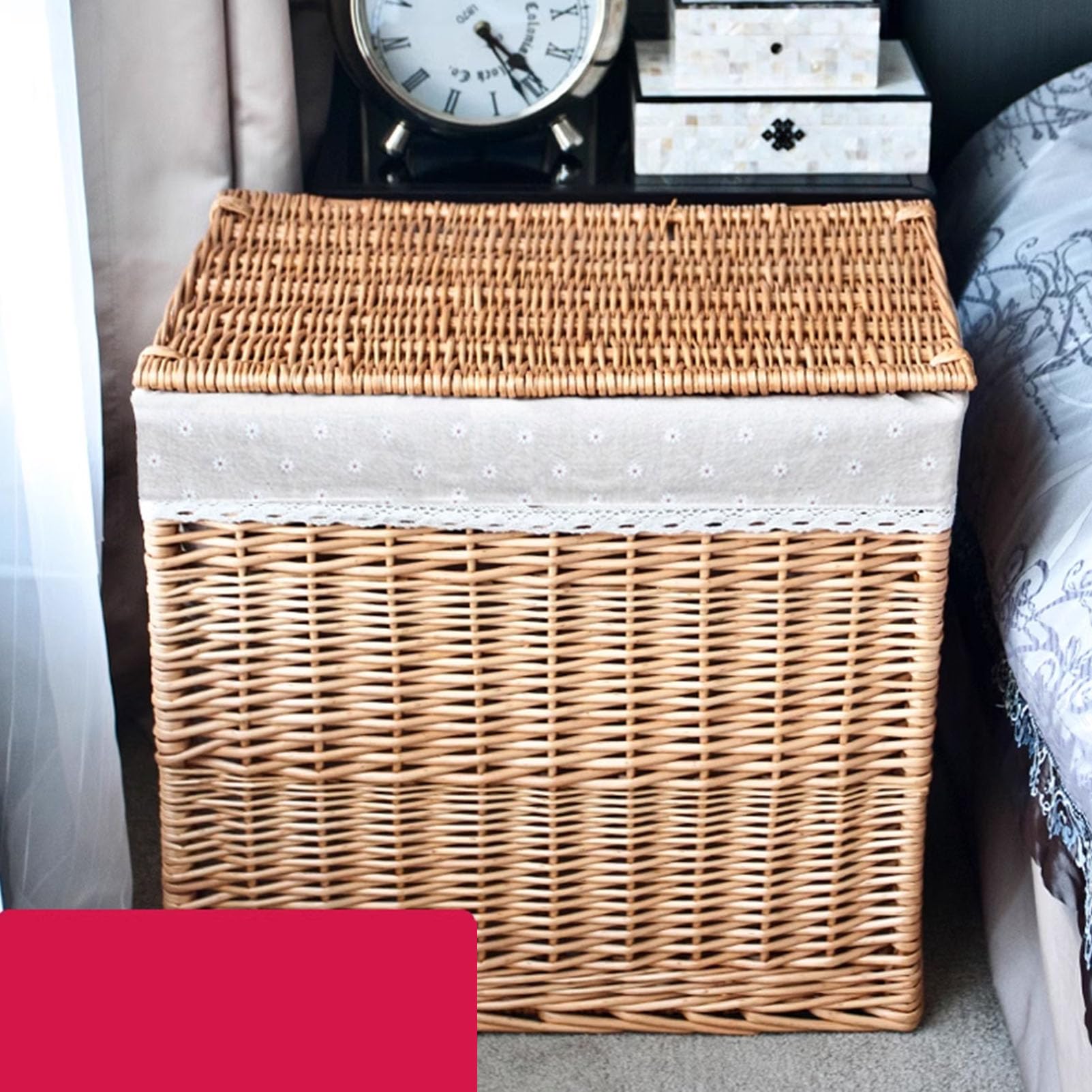 Large Dirty Clothes Basket, Dirty Clothes Basket, Rattan Dirty Clothes Storage Basket, Household Basket, Willow Laundry Basket, Toy Weaving Box