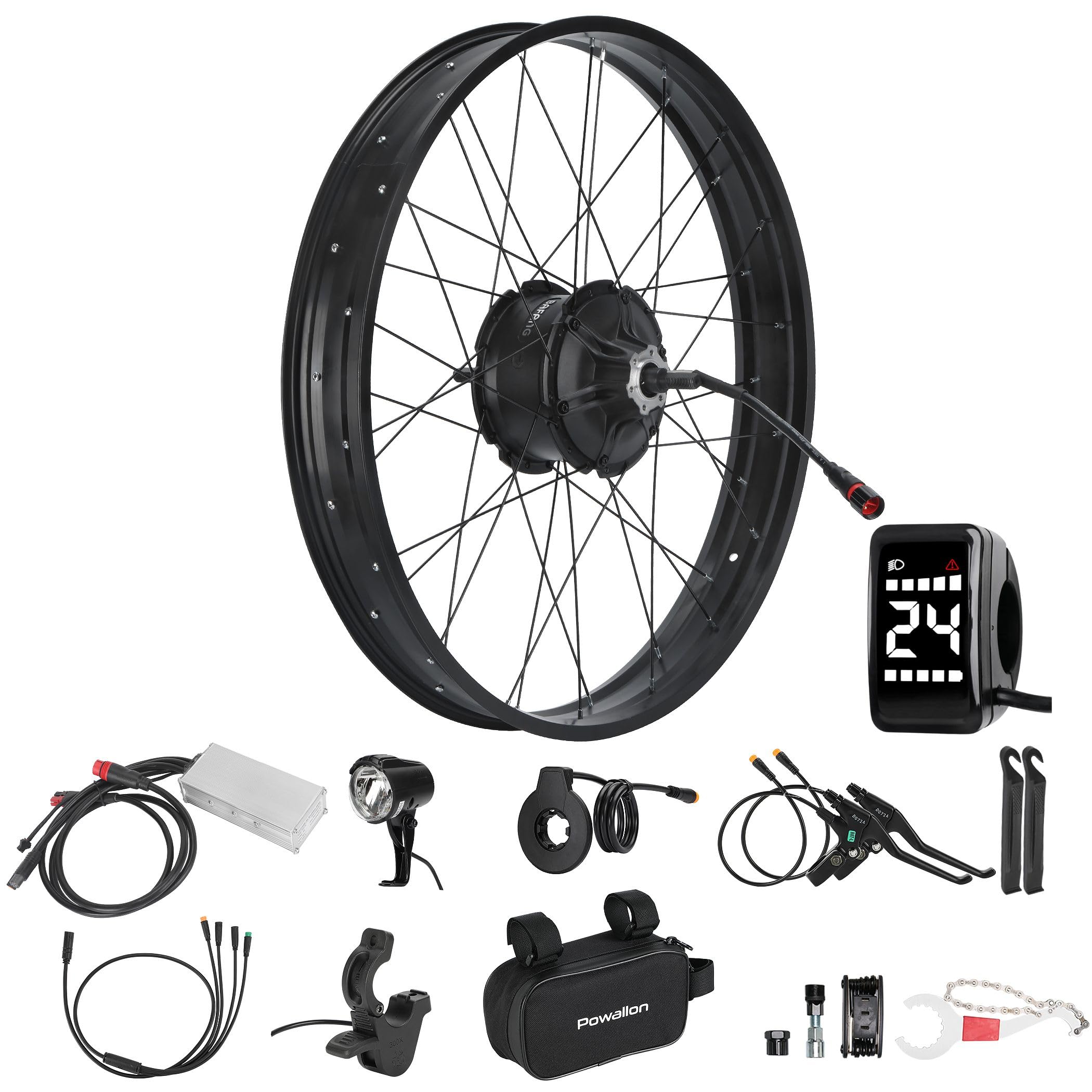 BAFANG RM G063.DC 48V 1000W Electric Bicycle Modification Kit, Compatible with 9-Speed Cassette Flywheel, 20x4.0 Inch Rear Wheel Hub Motor, Old:190mm, for Fat Bicycles, Equipped with Controller Kit : Sports