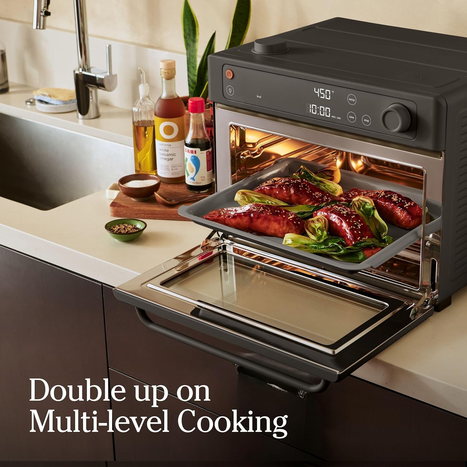 Our Place Wonder Oven Pro Essentials Kit with Large Aluminum Bake Pan and Steel Air Fryer Basket | Non-Toxic, Non-stick, Easy-to-Clean Baking & Frying Accessories, Oven-Safe up to 450°F | Char