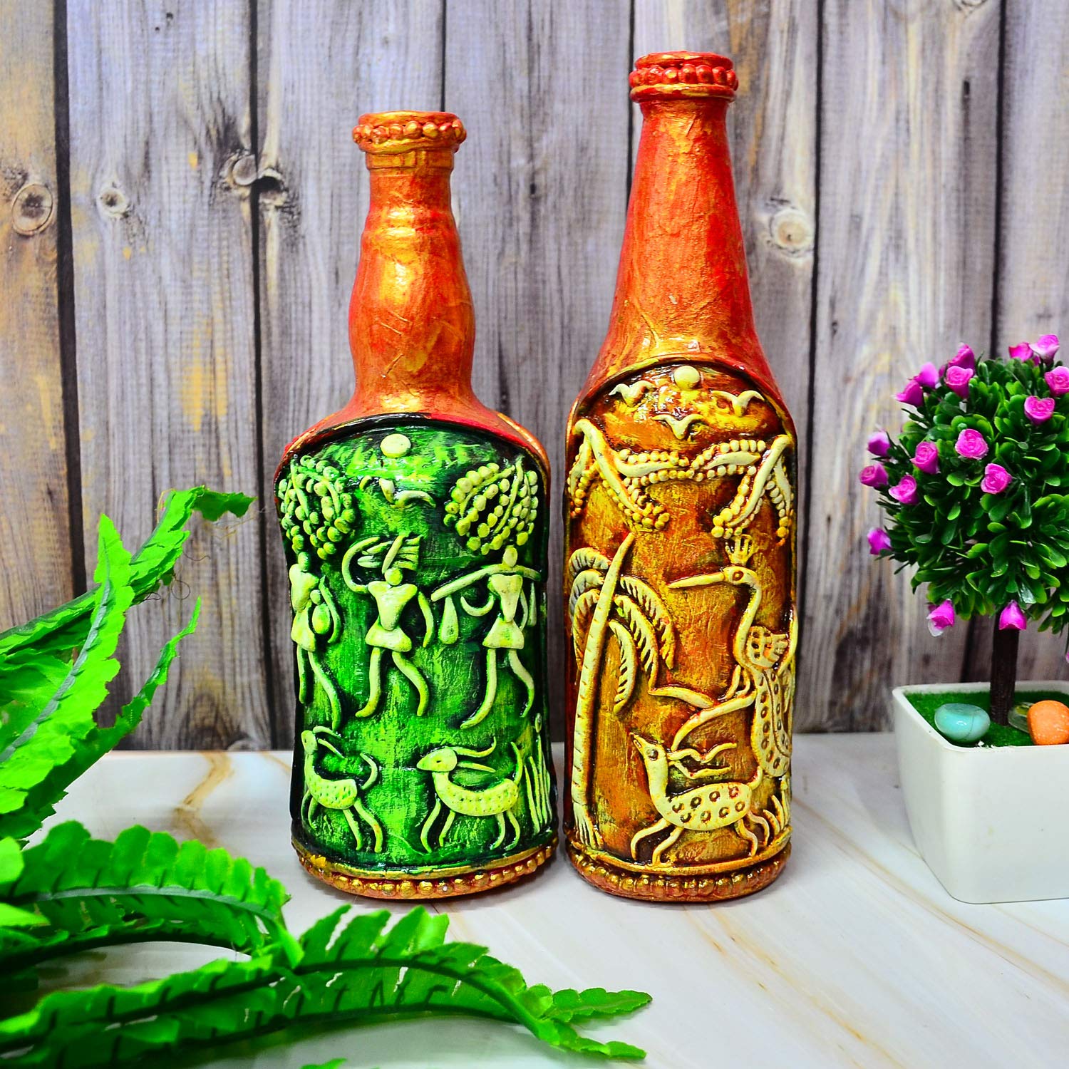 Haastika® Decorative Big Bottle Art Combo for Home Décor : Amazon