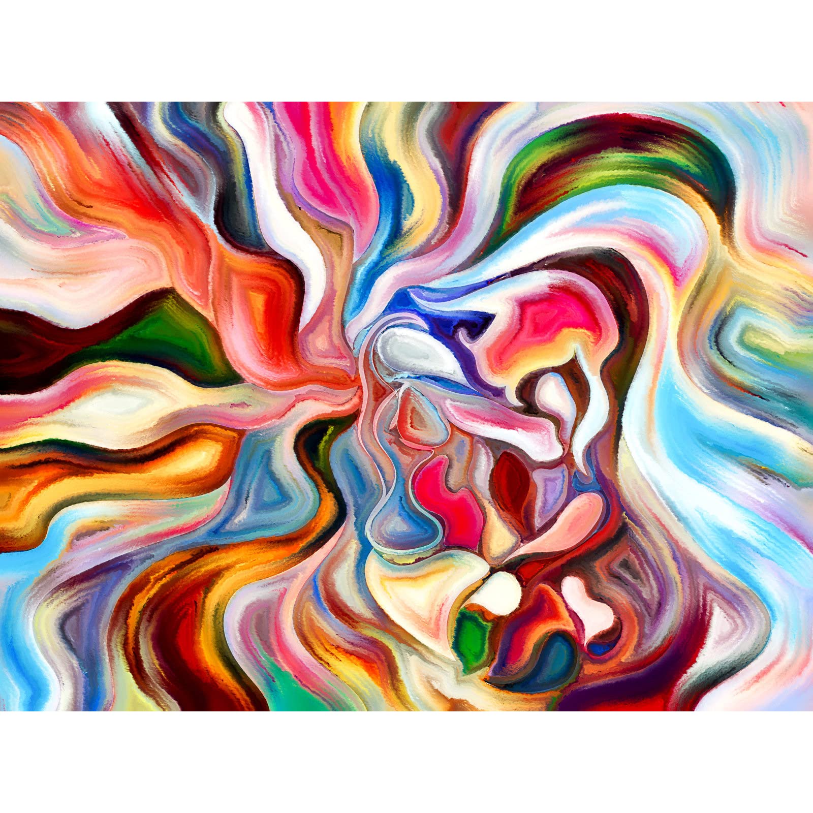 MISITU 1000 Piece Jigsaw Puzzle - Abstract Geometry Rhombus Design, Challenging Adult Puzzle (28x20 Inch) - View #10