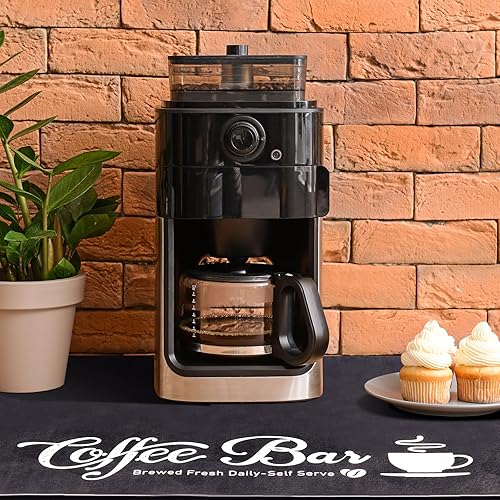 Miniatura 5 de 2 piezas de accesorios de barra de café de 16 x 24 pulgadas, tapete lavable para cafetera, absorbente de manchas, tapete de encimera de cocina para