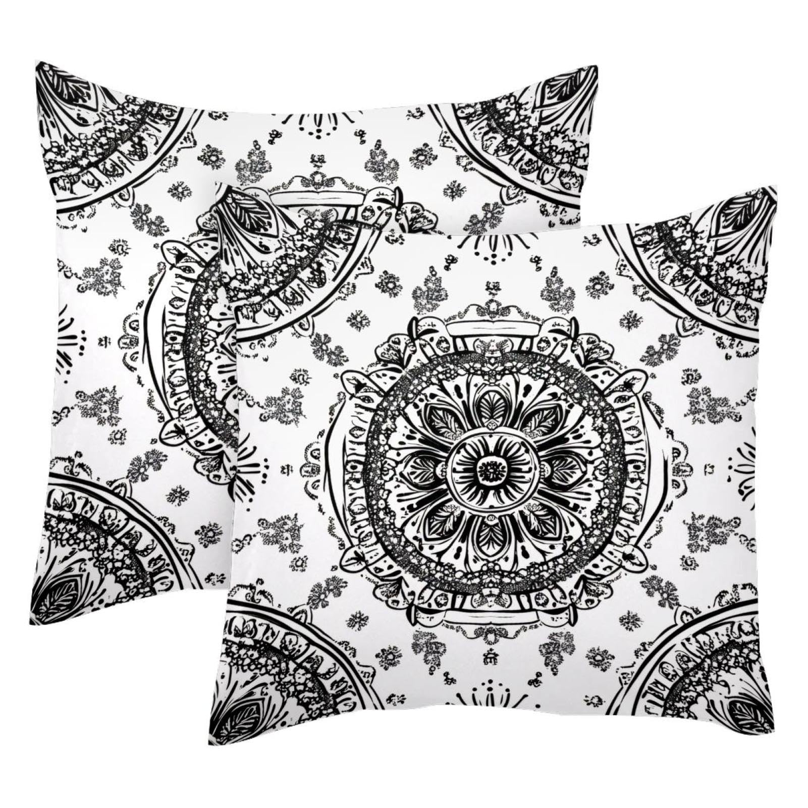 Housses de coussin velours noir 50x50 canapé lit salon lot de 2