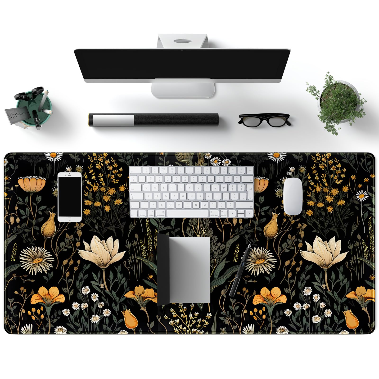 Tapis De Souris Bohème à Imprimé Floral, Accessoires