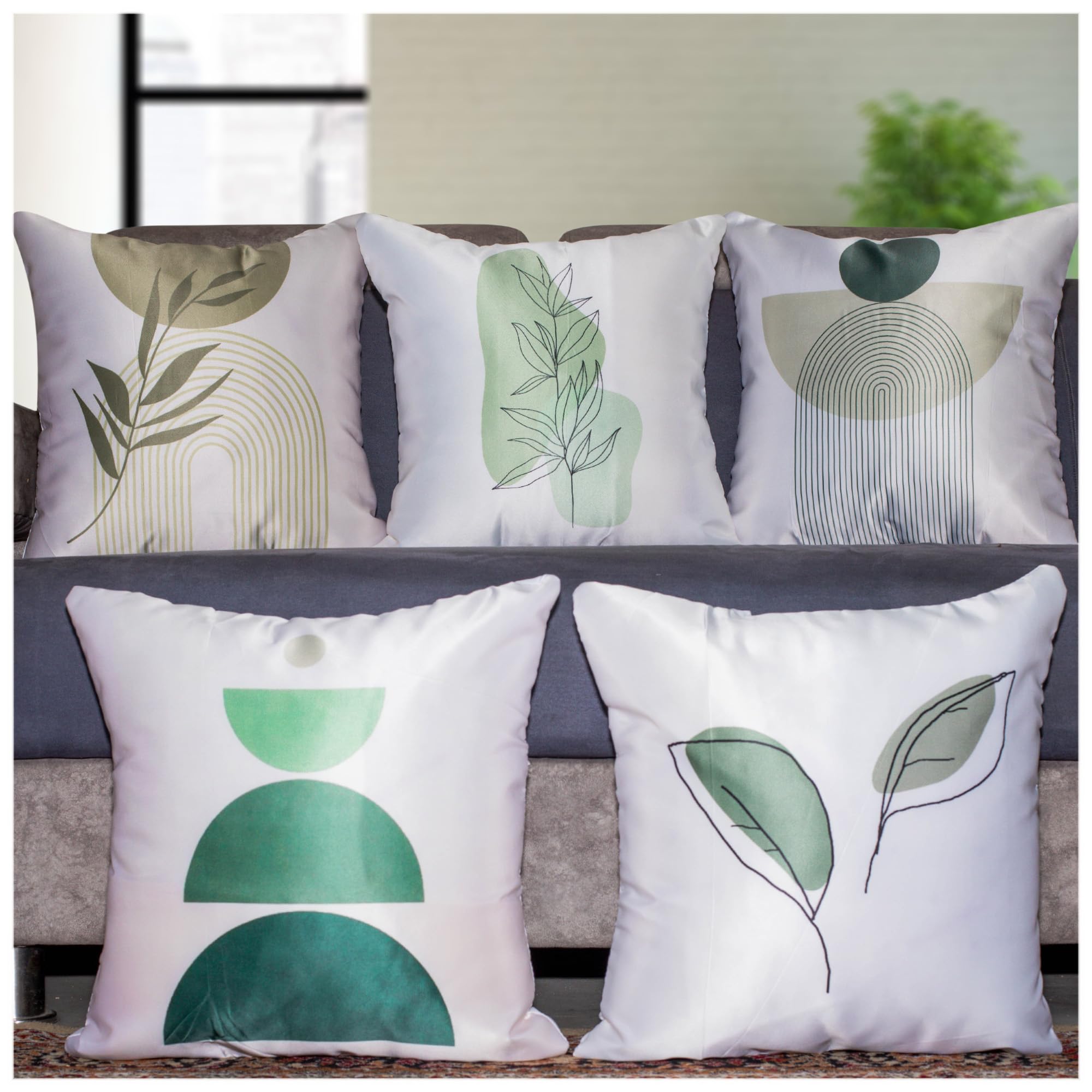 NINFA Microfiber Satin 250TC Cushion Pillow Covers, Multicolor, Set of 5 (16X16 Inches, Groove) (B0CKY2669C) Amazon Price History, Amazon Price Tracker