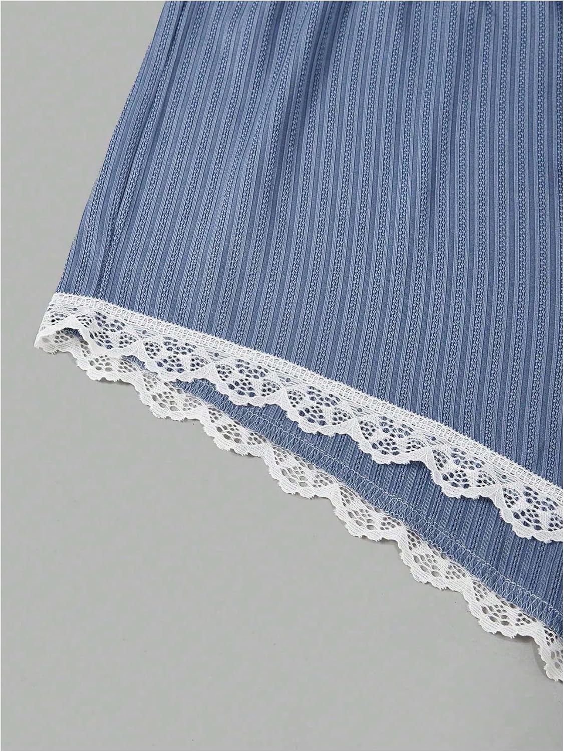 SHENHE Women's Cami Pajama Set Lace Trim Sleepwear Sleeveless Soft Knit Shorts Pjs Lounge Set - Image 4