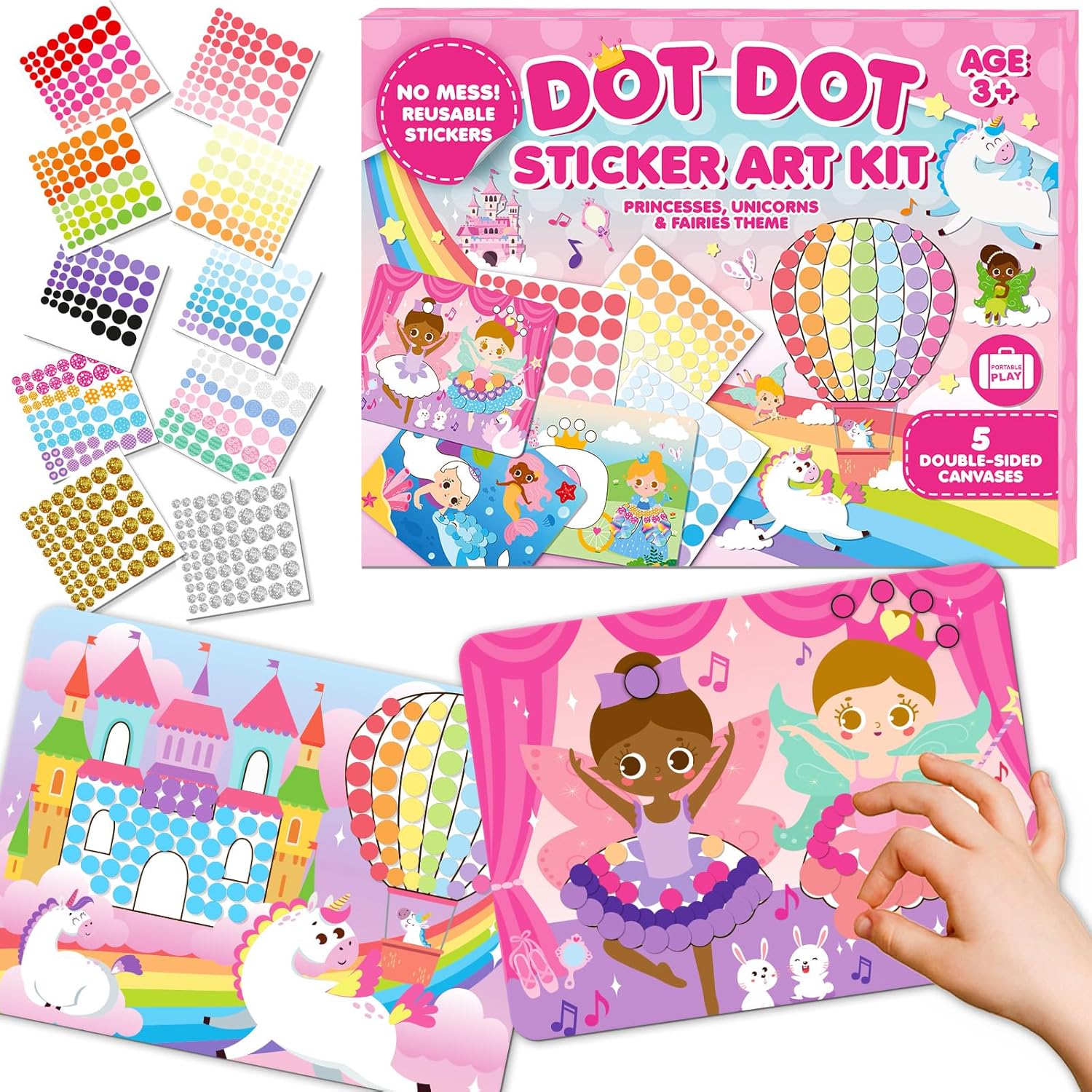 Peertoys Dot Sticker Art Kit Unicorns & Princesses